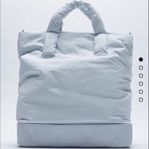 Zara tote bag blue lavander new with tag